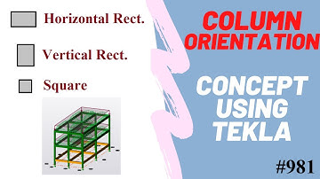 Basic Concept of Column Orientation|| Practical Example Using Tekla Structural Designer