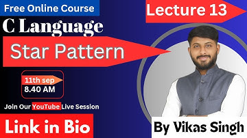 Les 13 | Sterpatroon in C-taal | Vikas Singh | CoDing SeeKho