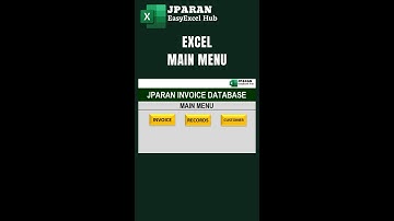 MAIN MENU DASHBOARD USING EXCEL HYPERLINK FUNCTION