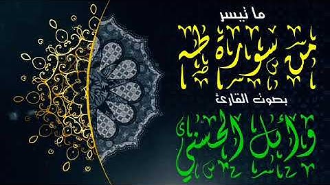 ما تيسر من سورة طه... وائل بن علي الحسني وفقه الله