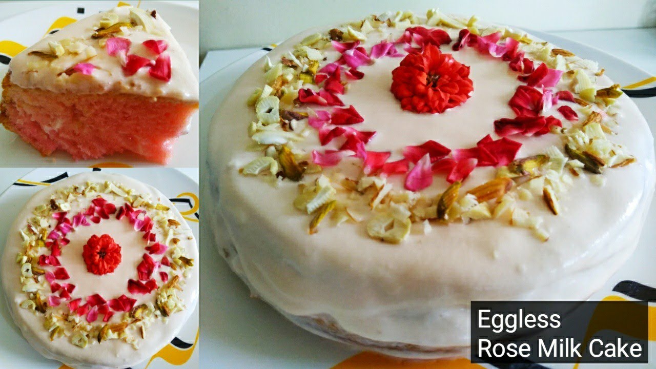 Eggless Rose Milk Cake | without whipped cream | Only few ingredients ...
