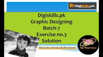 Graphic Designing Exercise No. 3 Solution Batch-7 Digiskills 2020 #InfoPlanetCorner