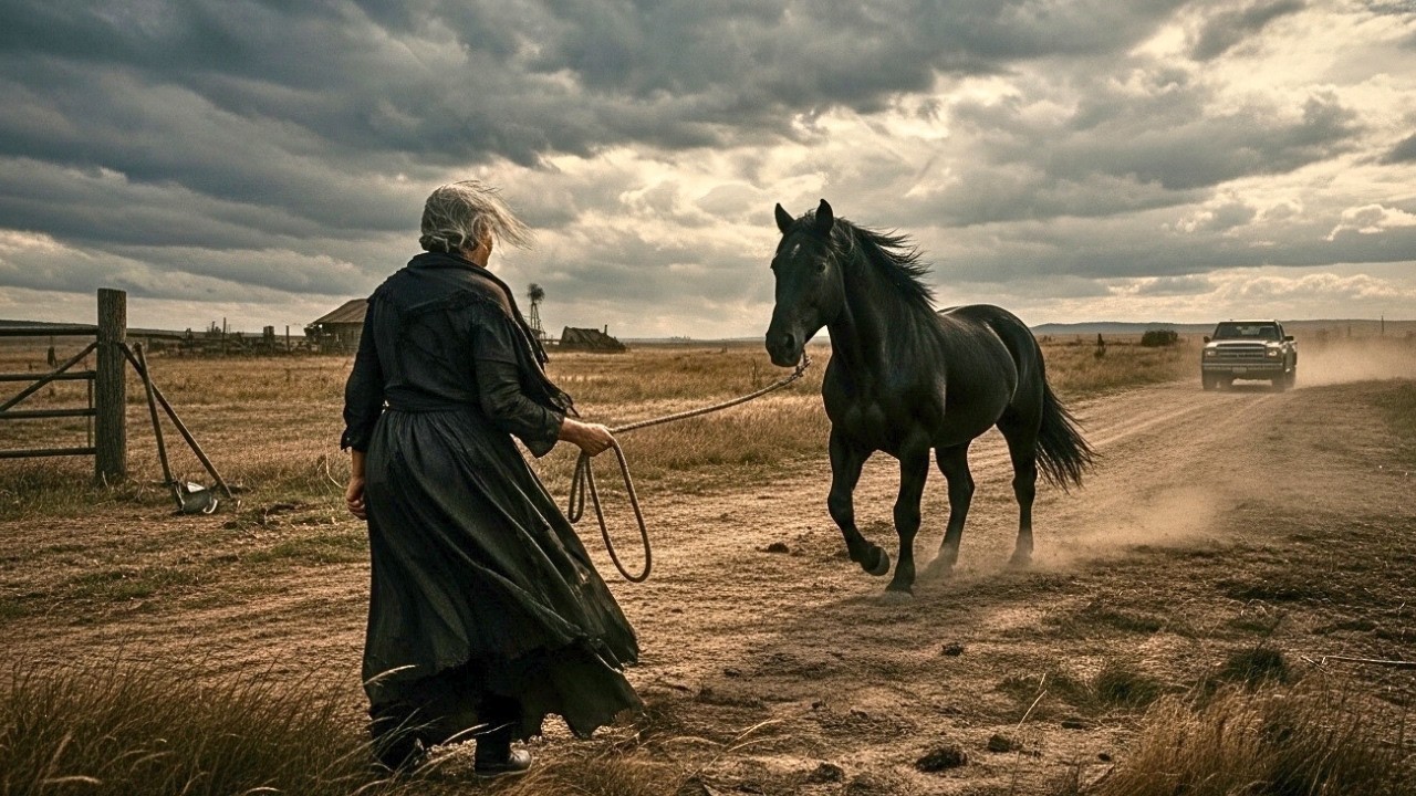 Viuda solitaria se refugió en tierras olvidadas — y enfrentó al caballo salvaje