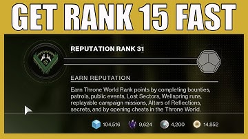 The Fastest Way To Reach Throne World Rank 15 Destiny 2 -  Farm Throne World Rank Without Deepsight