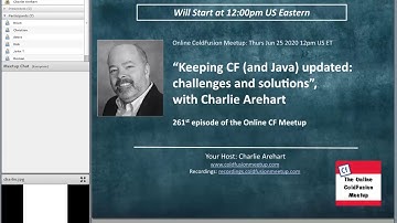 "Keeping CF and Java updated  challenges and solutions", with Charlie Arehart -- CFMeetup #261
