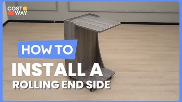 How to Install the C-shaped Rolling End Side with Back Storage Shelves | JV10534 #costway #howto