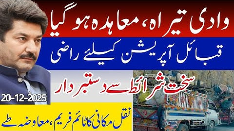 Agreement for military operation btw Tirah valley tribes and Govt of Pakistan Pak Afghan border army