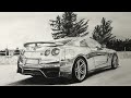 Realistic car drawing with pencil - Nissan GTR