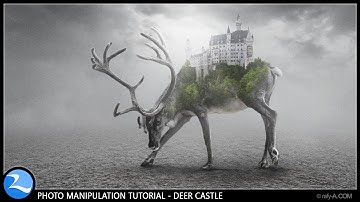 Making Castle Deer Surrealism Manipulation Scene Effect In Photoshop