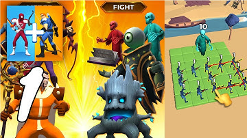 Merge Master: Superhero Battle Gameplay Walkthrough #1 - Level 1 ~ 8 (Android, IOS)