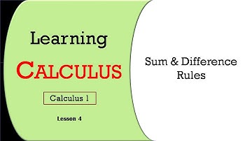 What is sum and difference rule | Calculus | Derivative | Differentiation