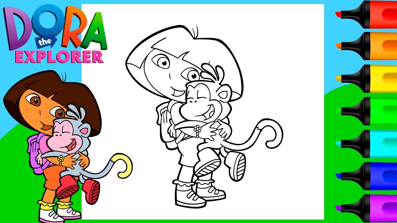 dora the explorer, dora explorer, dora the explorer coloring, d...