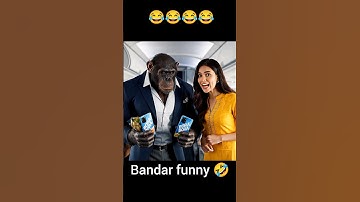 Funny Monkey Mobile Seller Inside Airplane 😂📱✈ #shorts #ai #monkey