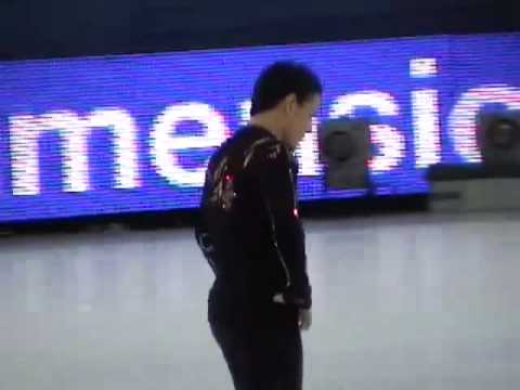 Luca D' Alisera skating the short program at the W...