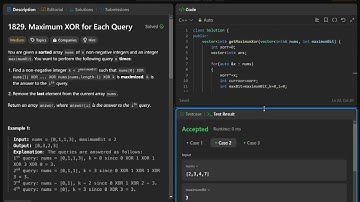 1829. Maximum XOR for Each Query | C++ | Simple and easy explanation | Leetcode daily | DSA