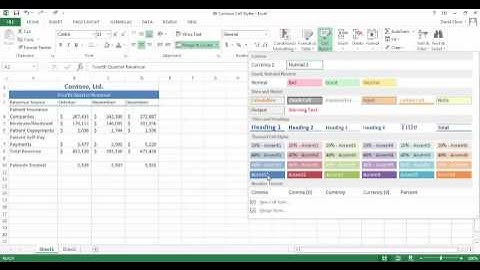 Excel 2013 Apply cell Styles