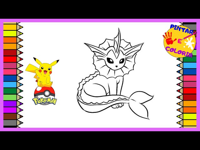 pokemon para colorir 134 –  – Desenhos para Colorir