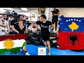 Albanian judoka kikiriki vs kurdish boxer dico  boxing streetfight switzerland combat helvetia