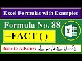 Excel Formula FACT Function