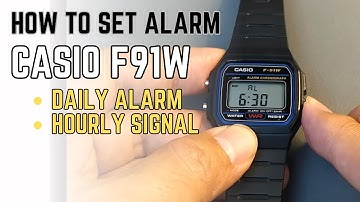How to set alarm on Casio F91W ( also Hourly Signal / Chime F-91W F91 )