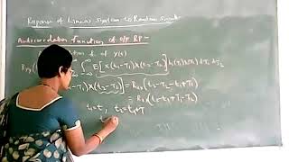 Lecture 145: Auto correlation Function of output random process