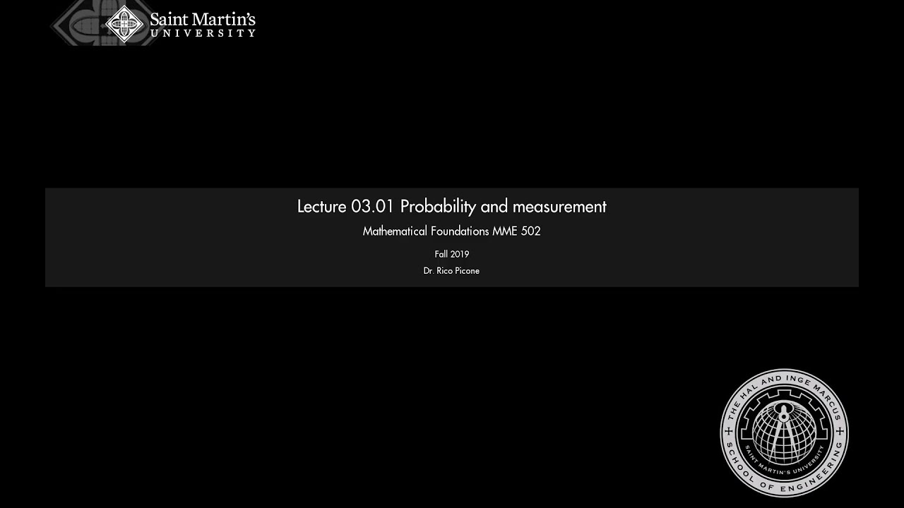 03.01 Probability and measurement