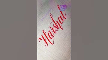 Harshal 🖋️✨ #namecalligraphy #nameart #calligraphy #twistingstrokes #cursivewriting #calligraphyart