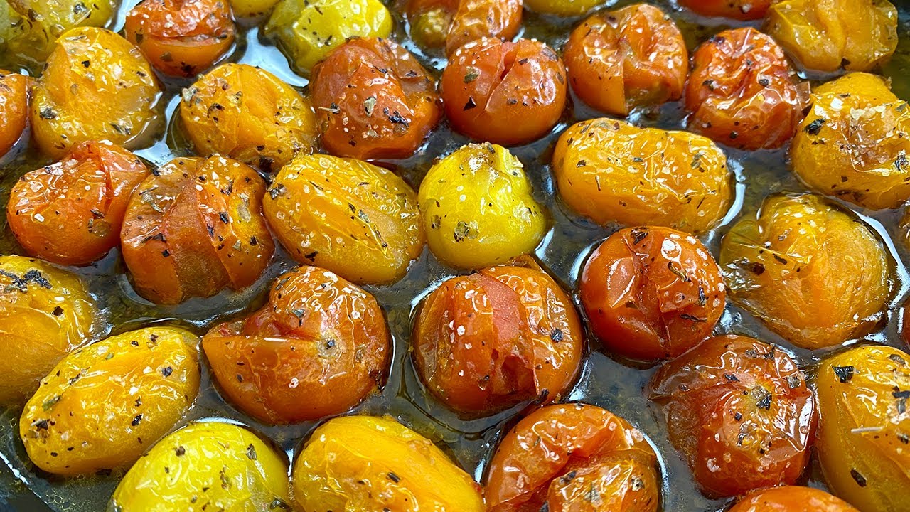 Prepara en menos de 15 minutos estos deliciosos Tomates Cherry al Horno -  YouTube