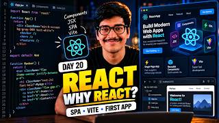 Day 20 | LIVE: Why React SPA, Vite & Your First React App ⚛️🚀 Update