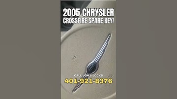 This 2005 Chrysler Crossfire Needed a Spare Key!