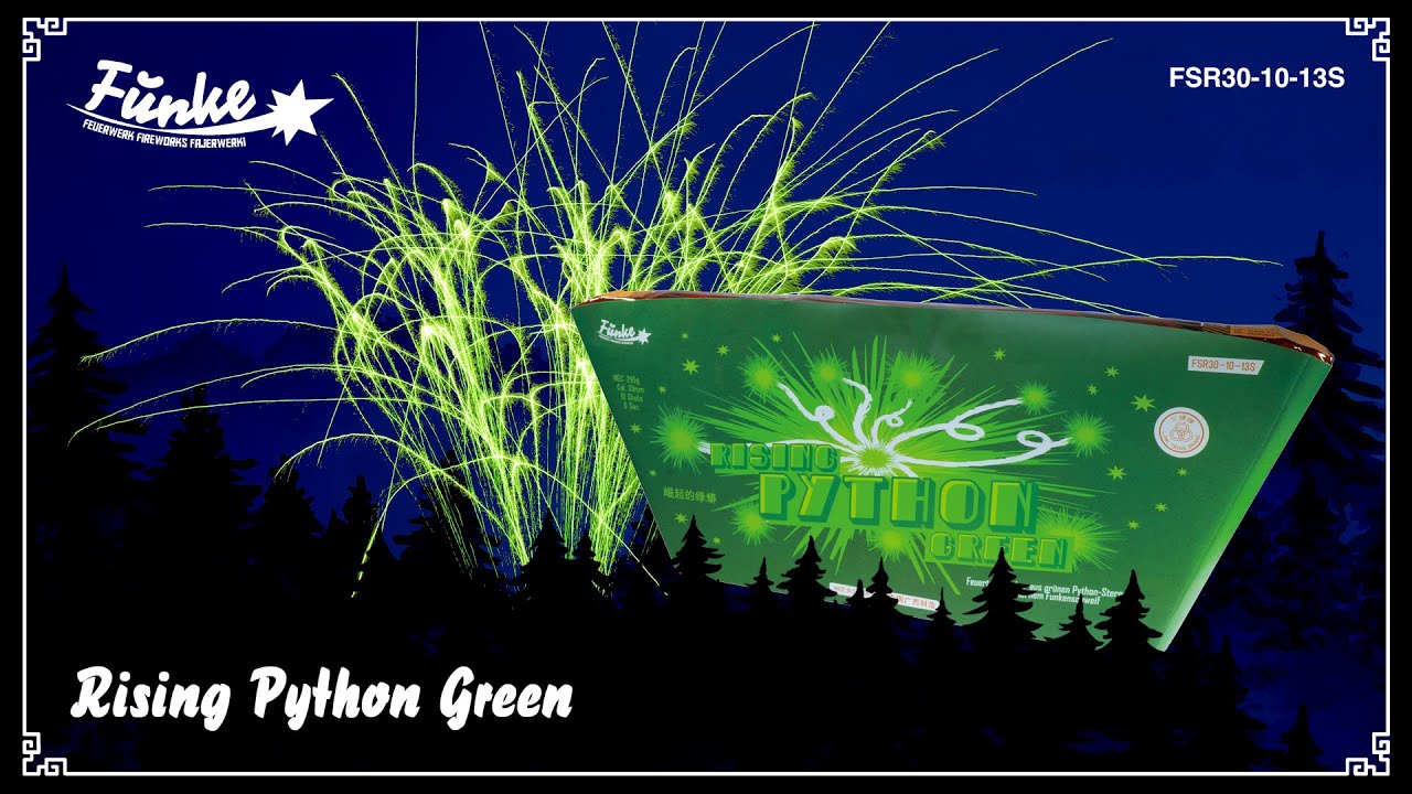 "Rising Python Green" - Singlerow with green moving comets [Batch 2024 ...