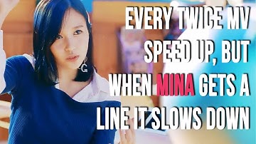 Every TWICE MV speed up, but when Mina gets a line it slows down
