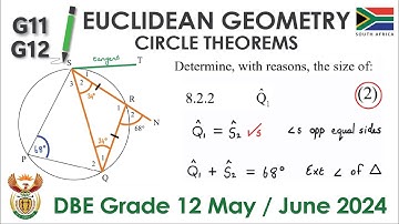Grade 11 & 12 Euclidean Geometry  |  Circles  |  Past Paper  |  DBE June 2024 P2  |  Solution  |  SA