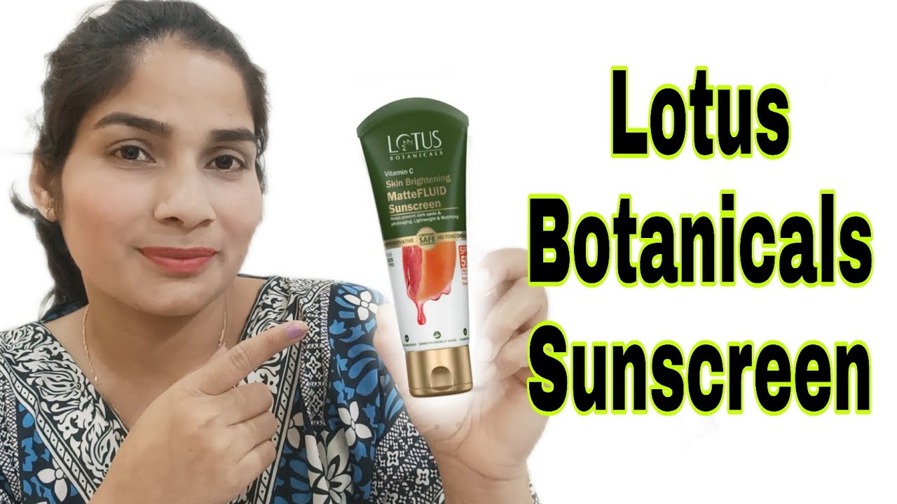 lotus botanicals vitamin c skin brightening mattefluid sunscreen review