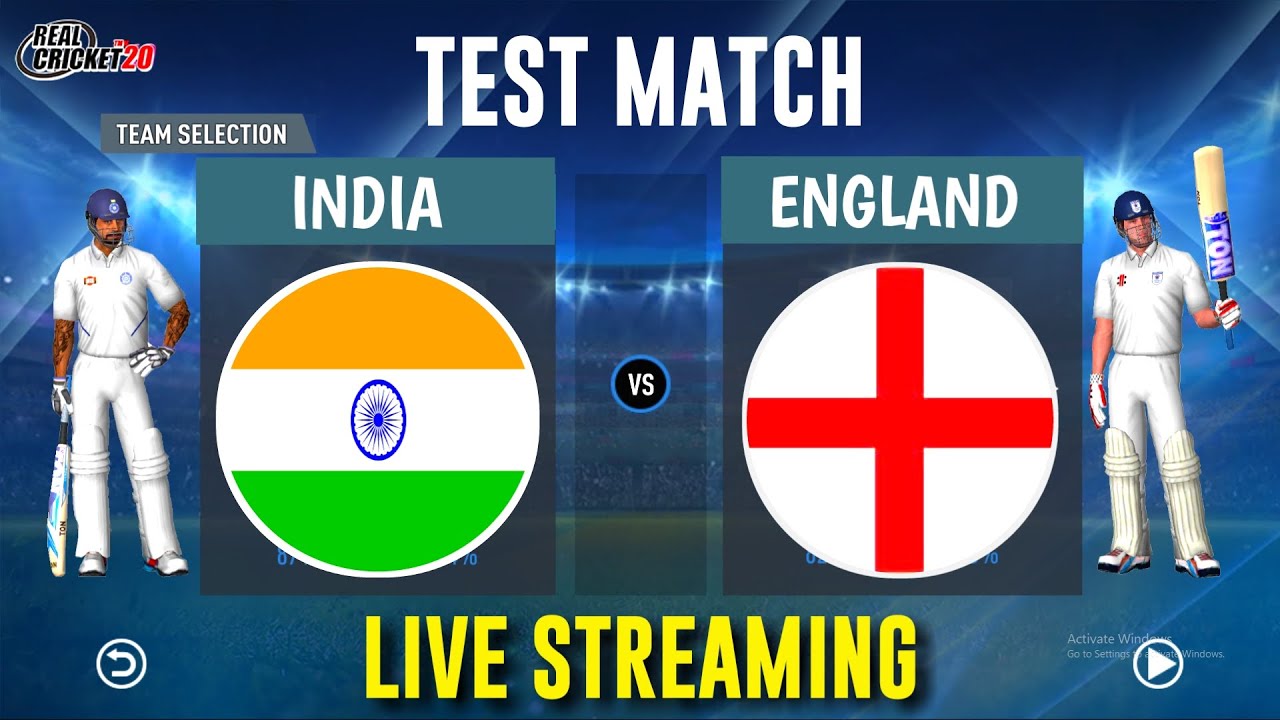 INDIA VS ENGLAND 1ST TEST MATCH HARDCORE MODE IN REAL CRICKET 20 | WCC3 | CRICKET 19 | LIVE STREAM
