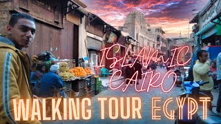 4K EGYPT : Walking Tour of Old Cairo and Market