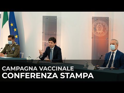 Vaccini, conferenza stampa con Speranza, Figliuolo, Locatelli