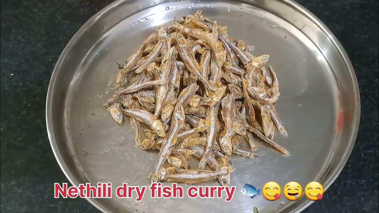 Mangalorean fish curry dry fish curry Nethili Anchovies Fish Ona meenu saaru YouTube