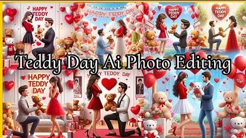Create 3D Ai Happy Teddy Day couples name images | Bing image creator tutorial FREE | Bing Ai#2024