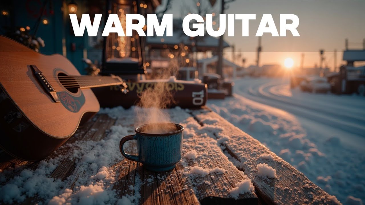 Уютный Зимний Гитара Джаз | Расслабляющие акустические кафе-мелодии для прохладных дней