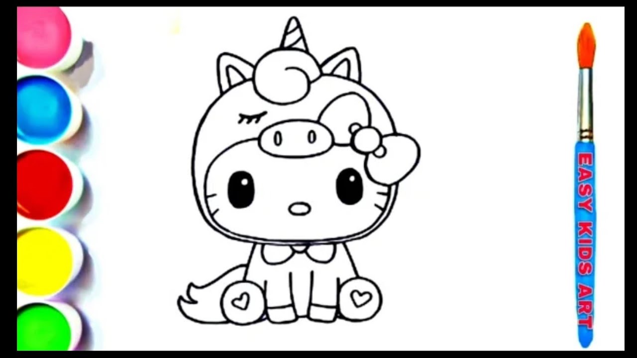 How to Draw Unicorn Hello Kitty 🦄 