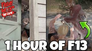 1 Hour Of JASON & COUNSELOR Gameplay | Friday the 13th: The Game (Camp Forest Green)