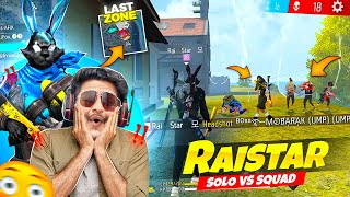 World Fastest Free Fire Player Raistar Last Zone Solo Vs Squad Gameplay Purgatory - Free Fire Max