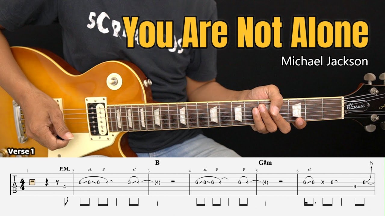 You Are Not Alone - Michael Jackson - Guitar Instrumental Cover + Tab
