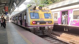 Mumbai local train video live in the railway station | Indian railways station train journey video 