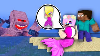 Monster School : MERMAID &amp; HEROBRINE BABY LIFE 4 - Minecraft Animation