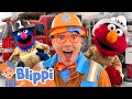 Can Blippi, Elmo &amp; Grover Handle the Firefighter Challenge? | Sesame Street x Blippi