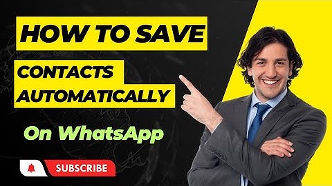 How To Save WhatsApp Contacts Automatically + Autoresponder