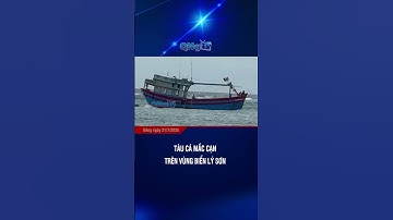 Tàu cá mắc cạn trên vùng biển Lý Sơn