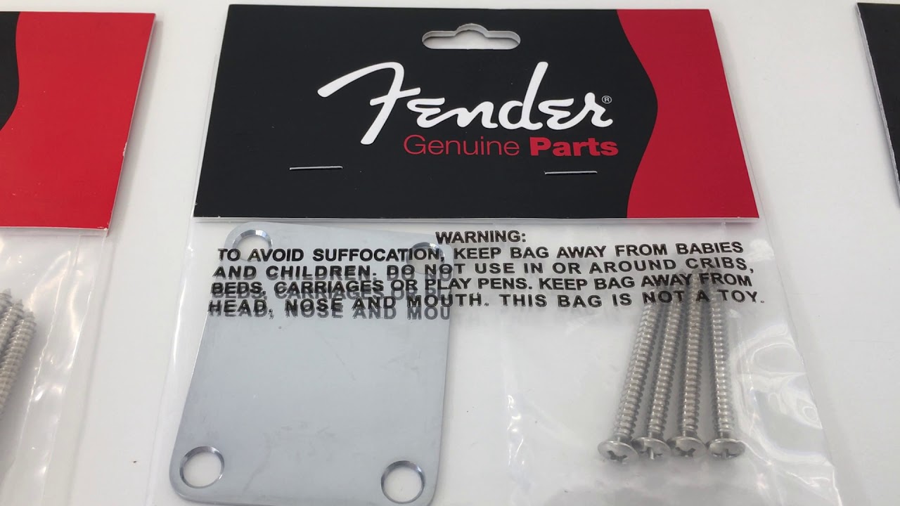 Fender Guitar Neck Plates. Custom serial stamping available